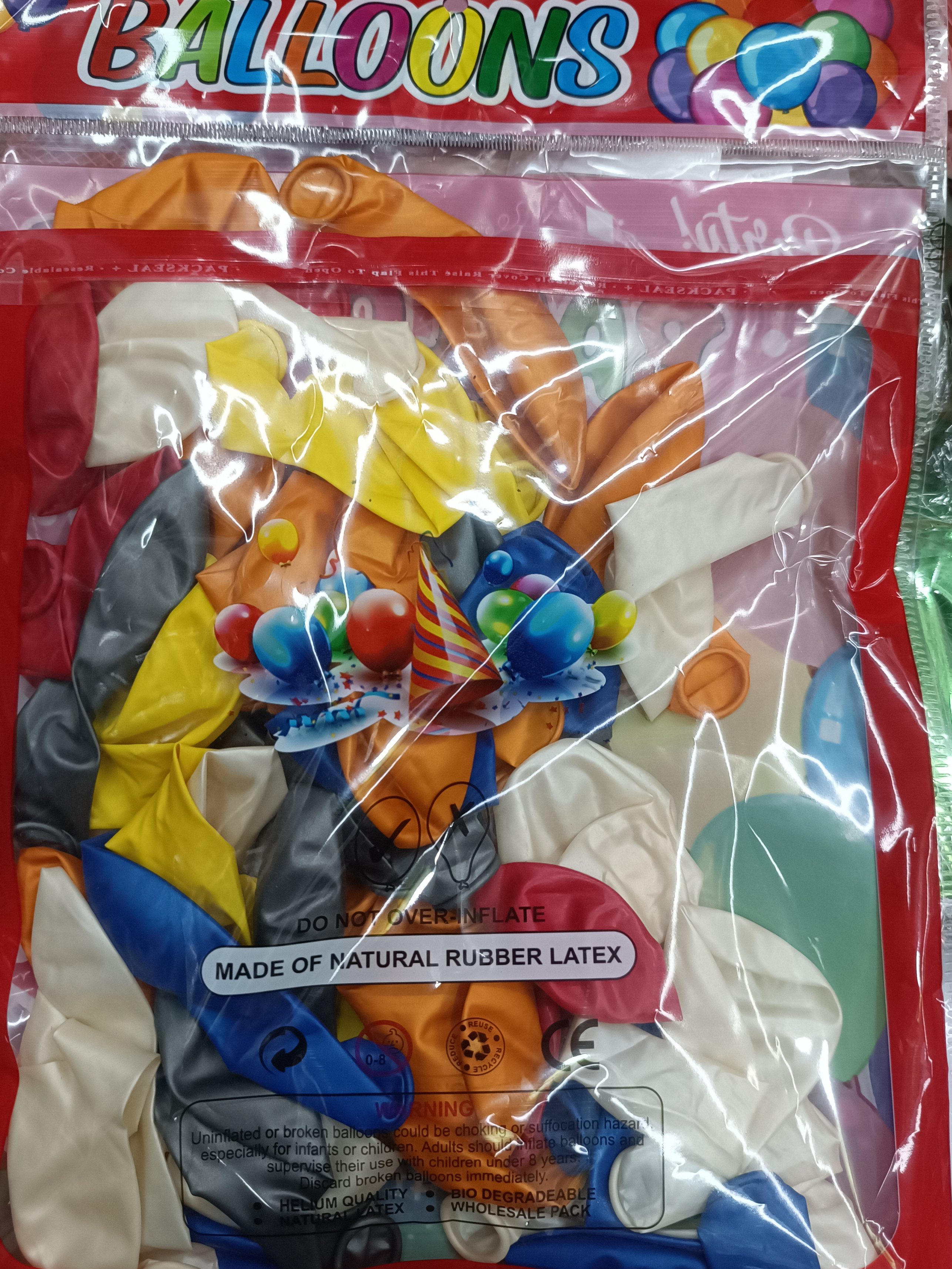 PARTY MIX BALLOONS, 50PC