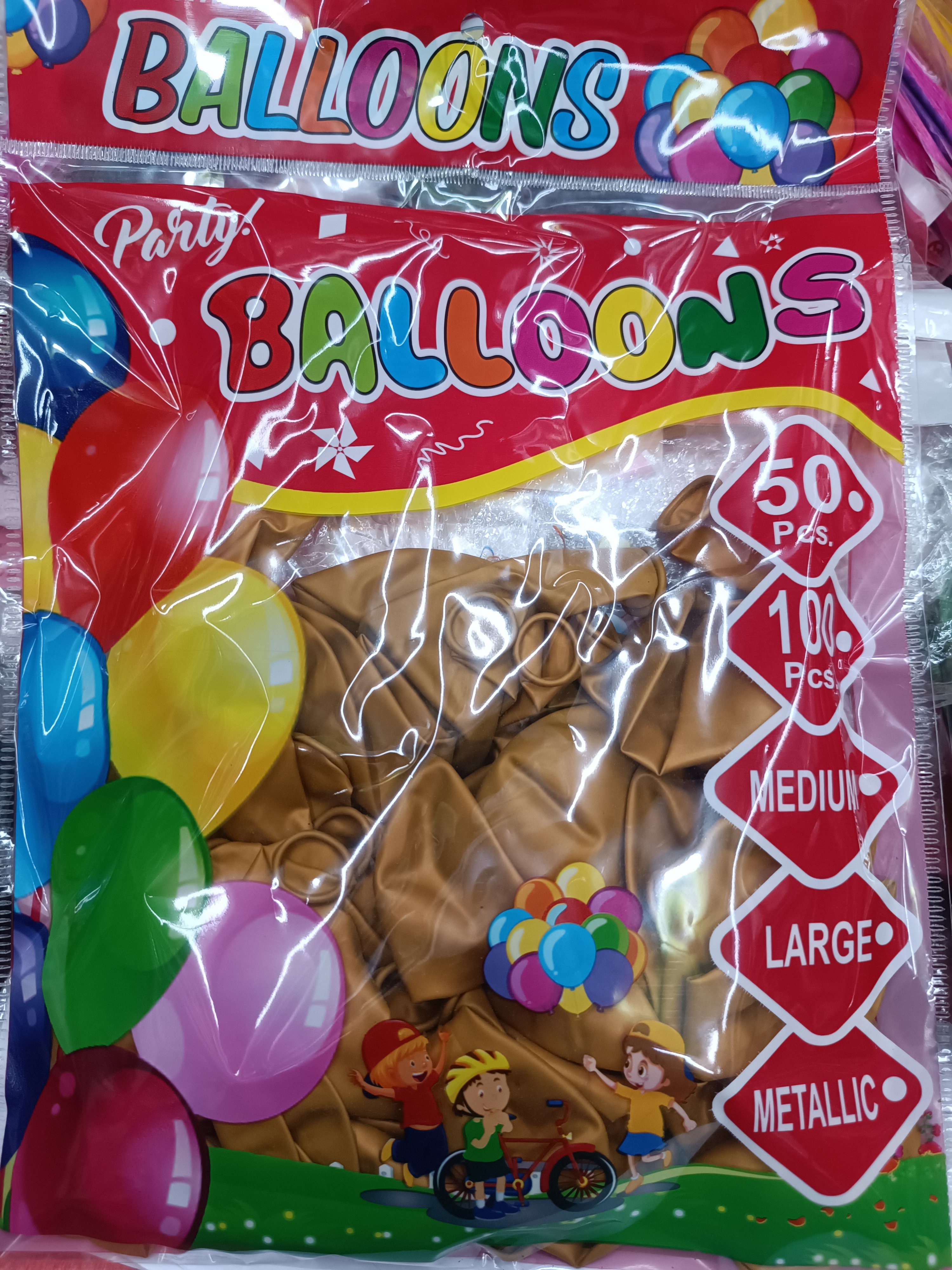 PARTY METALLIC BALLOONS, 50PC