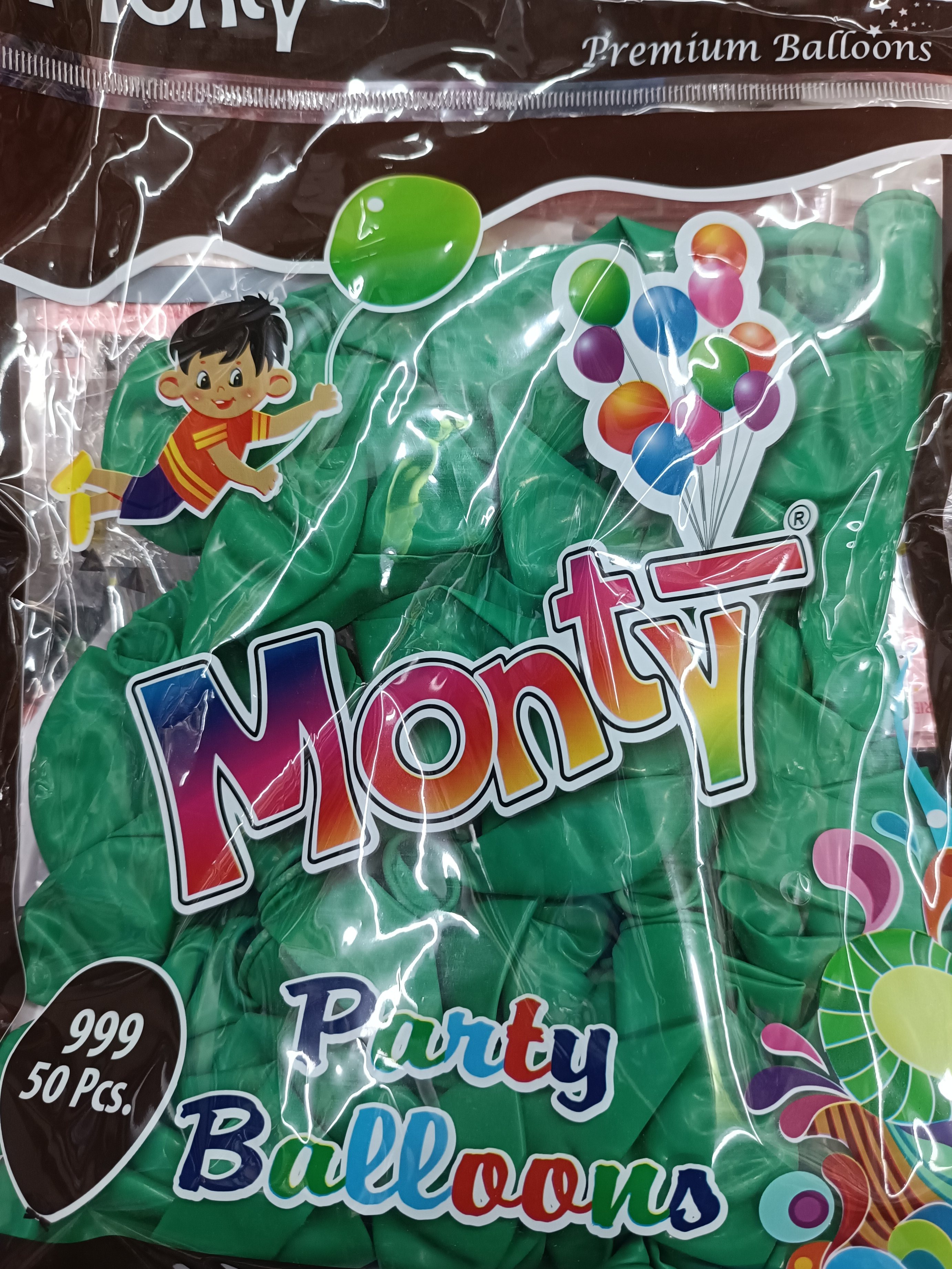 PARTY METALLIC BALLOONS GREEN, 50PC